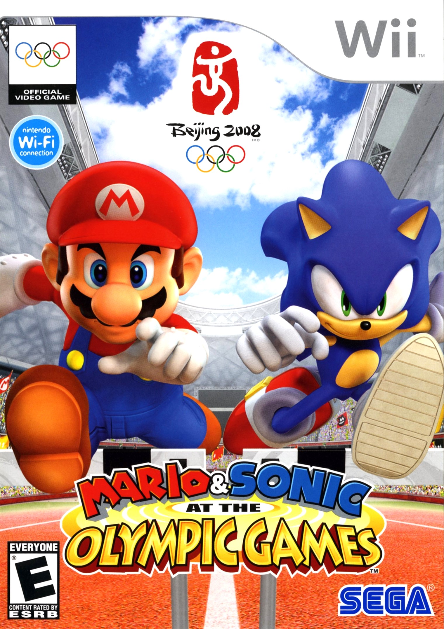 An image of the box art of Mario & Sonic at the Olympic Games video game