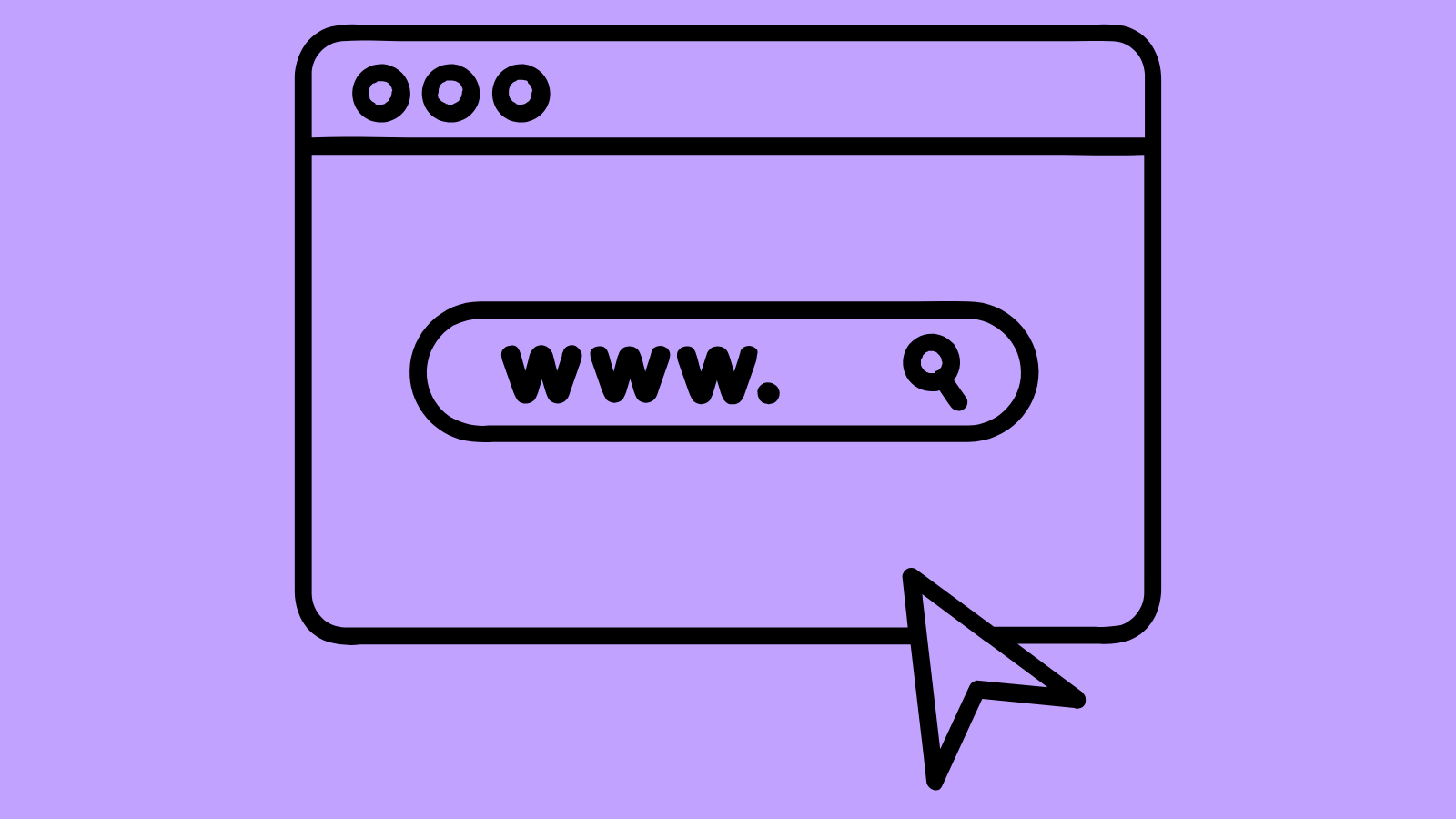 A web browser with "www." in the url
